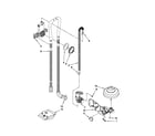 Kenmore 66513749K604 fill, drain and overfill parts diagram