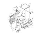Kenmore 1109875279A dryer cabinet and motor parts diagram