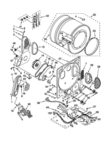 Dryer bulkhead parts