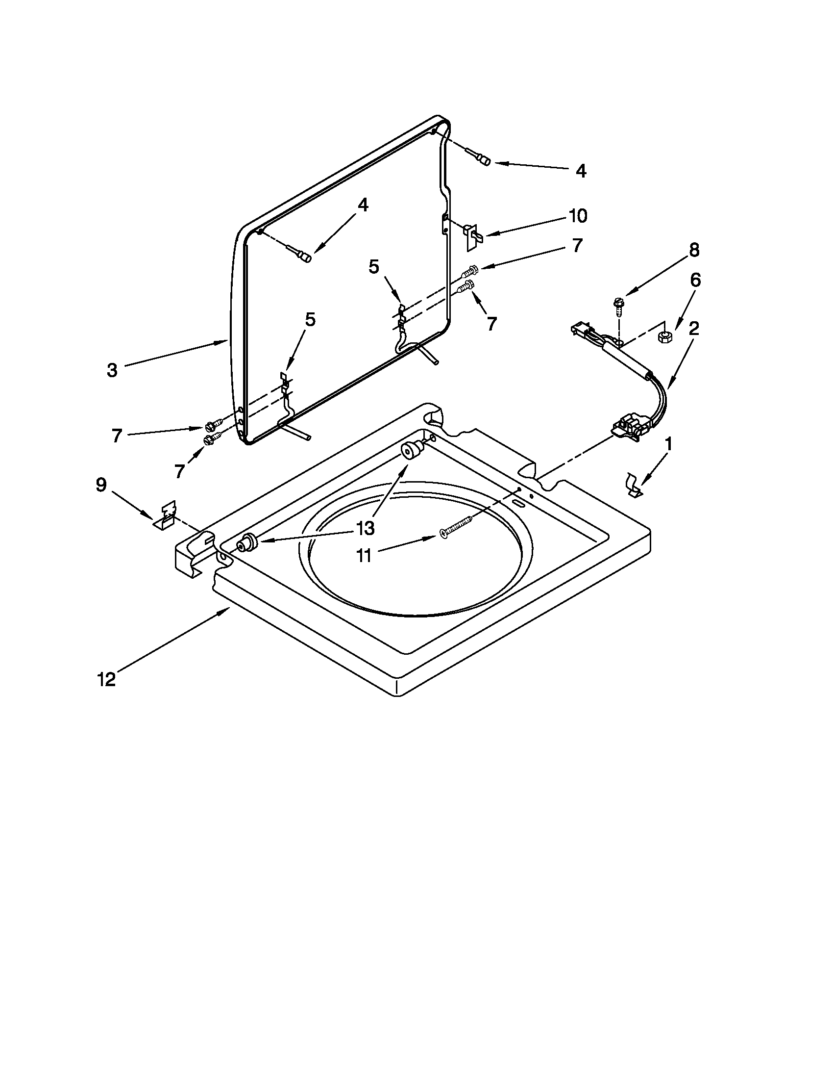 WASHER TOP AND LID PARTS