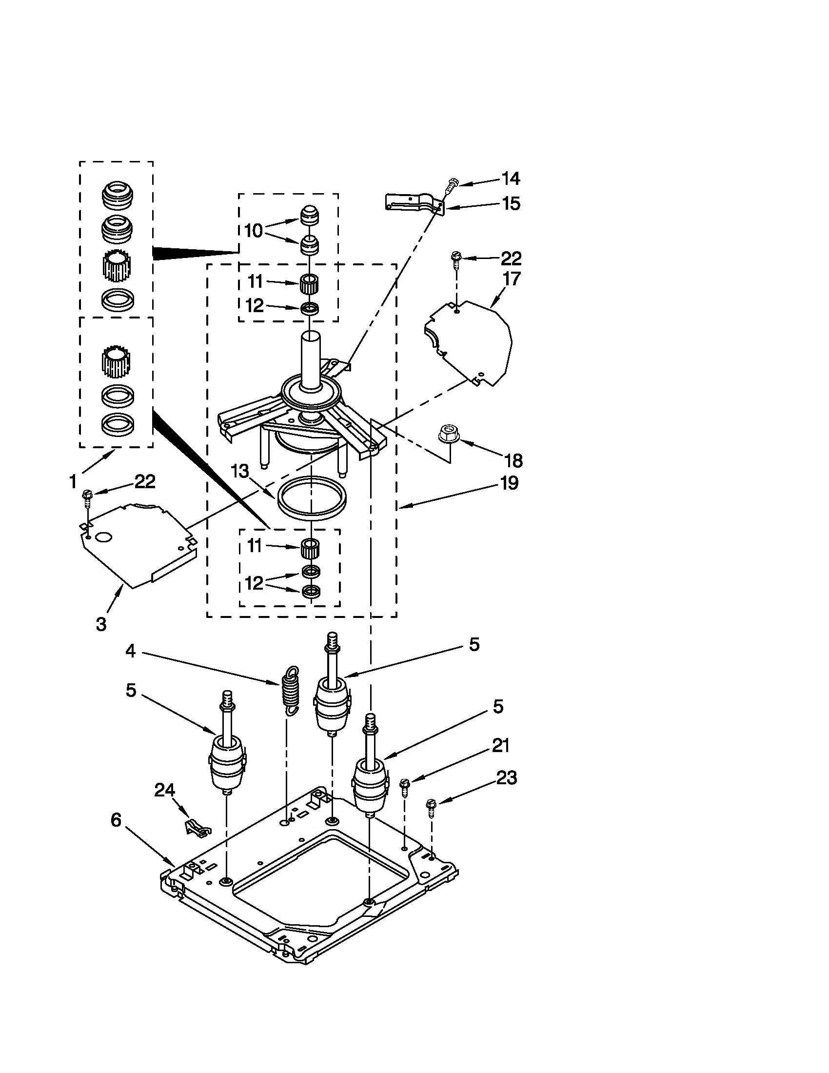 Machine base parts