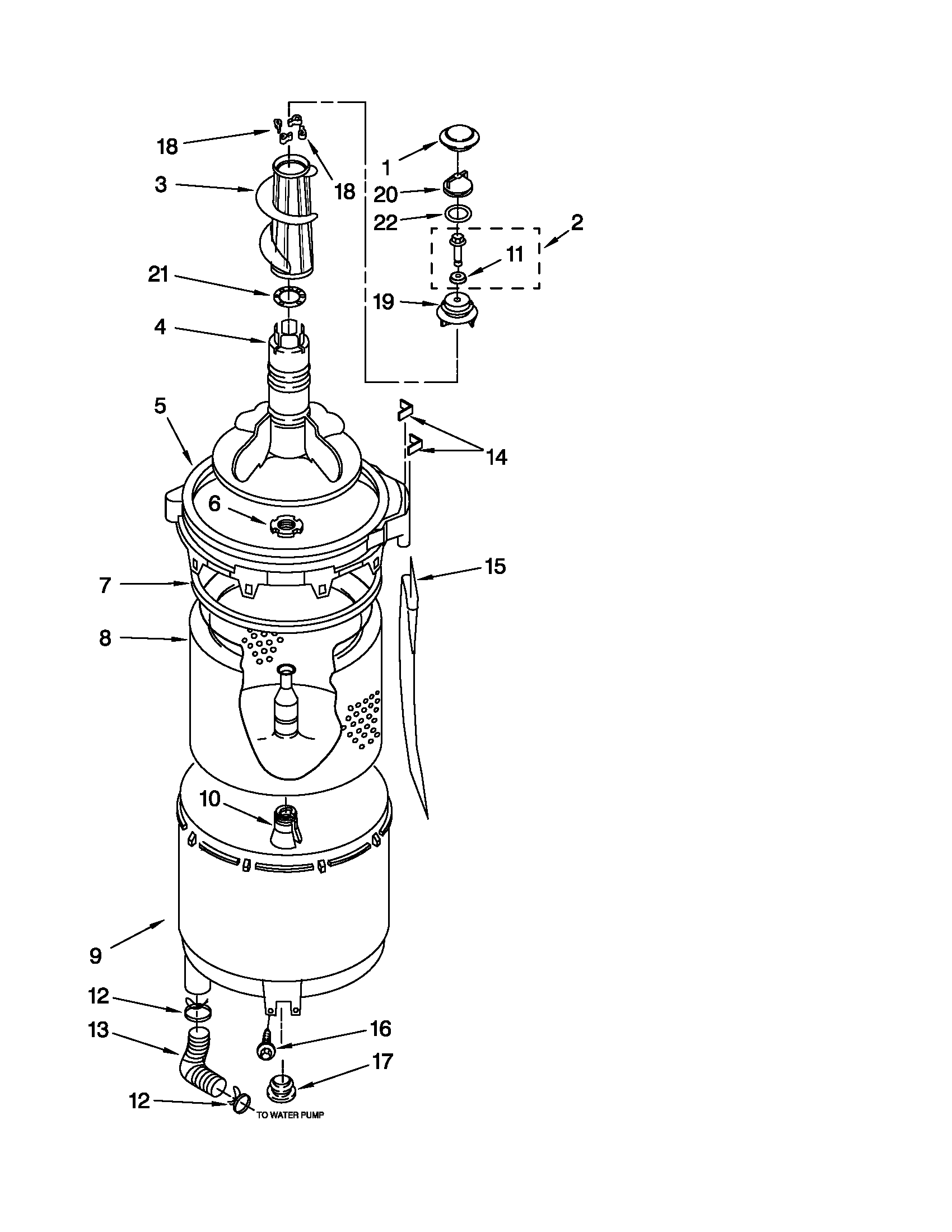 Tub and basket parts