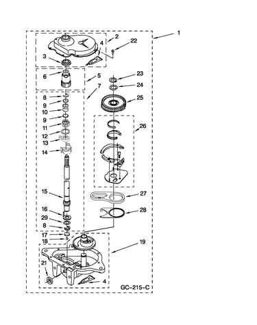 Gearcase parts