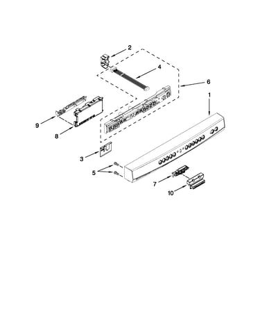 Control panel and latch parts
