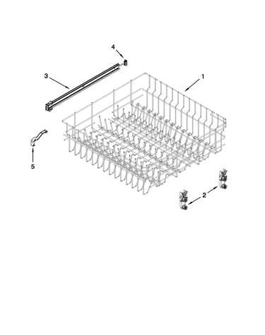 Upper rack and track parts