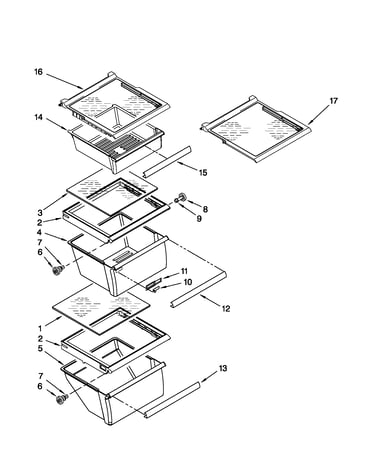 Refrigerator shelf parts