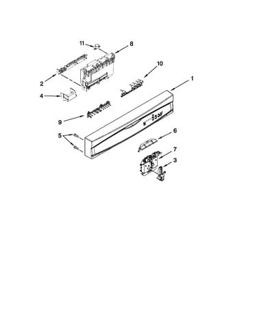 Control panel and latch parts