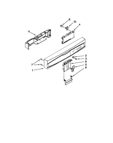 Control panel and latch parts
