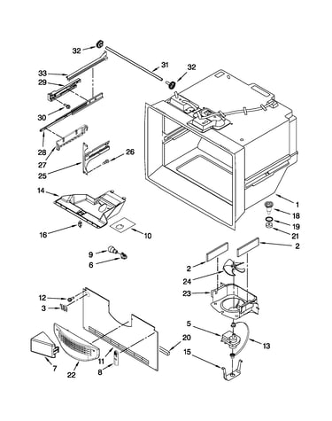 Freezer liner parts