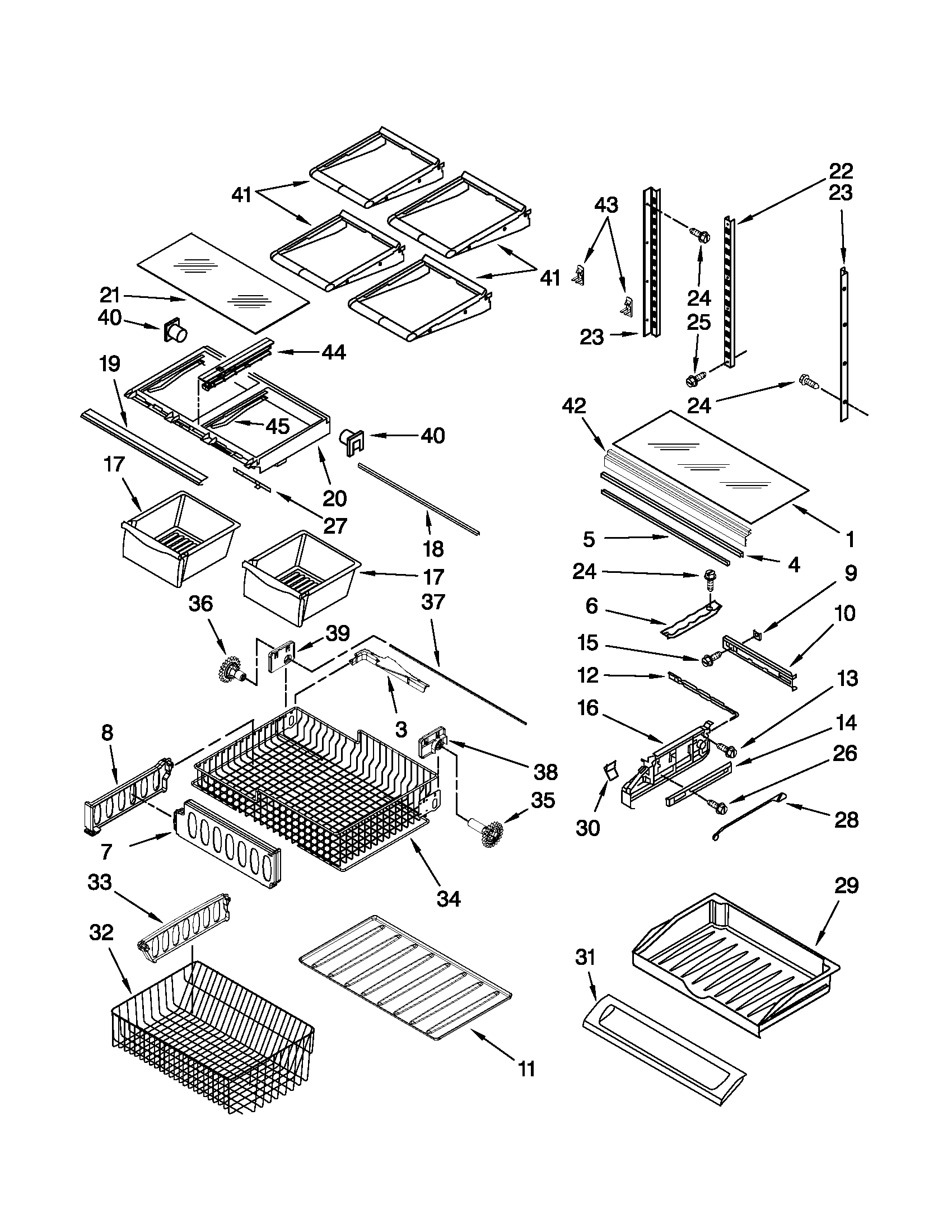 Shelf parts