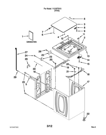 Top and cabinet parts
