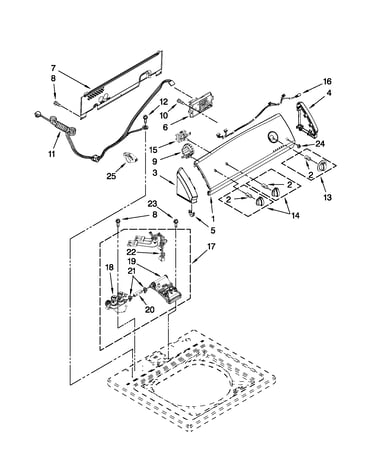 Controls and water inlet parts