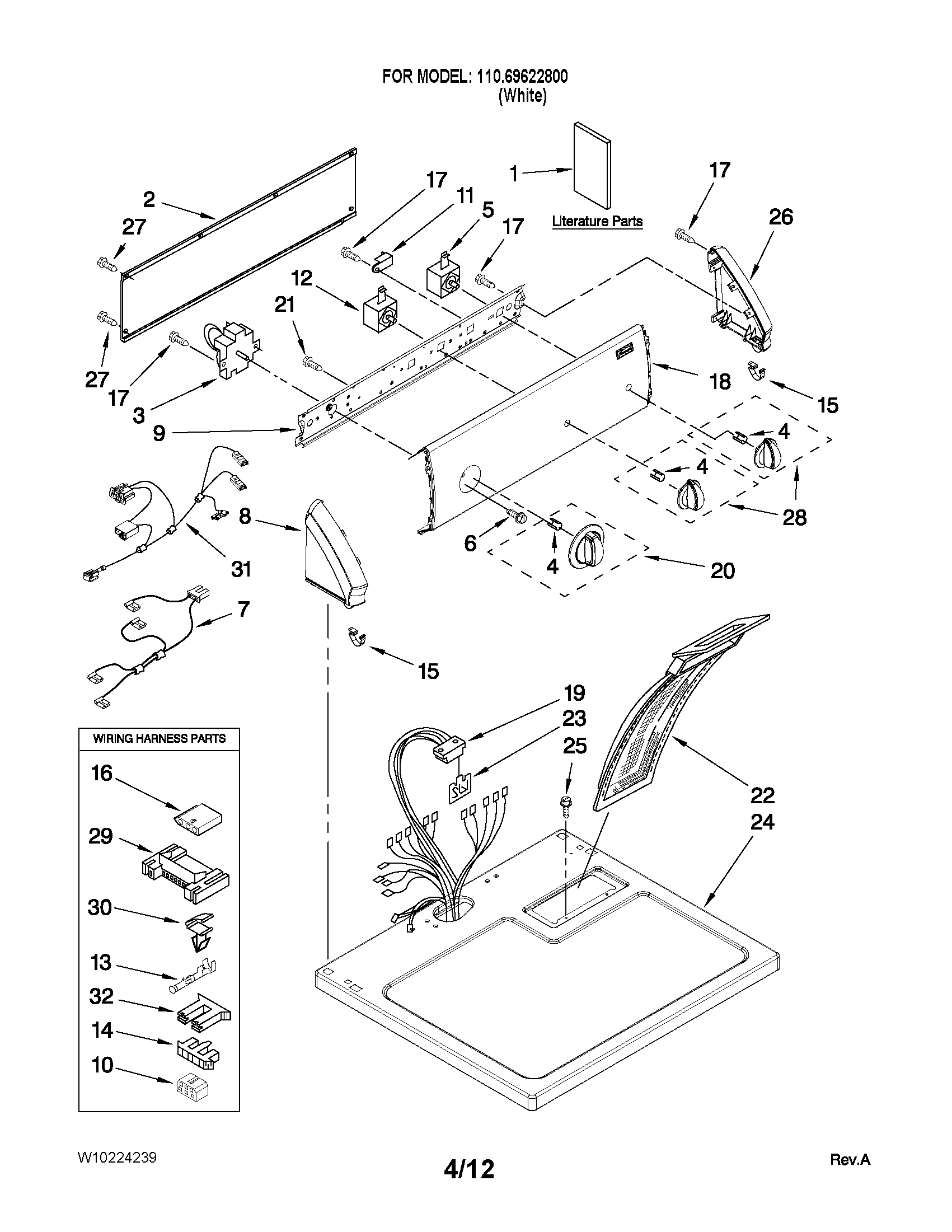 Top and console parts