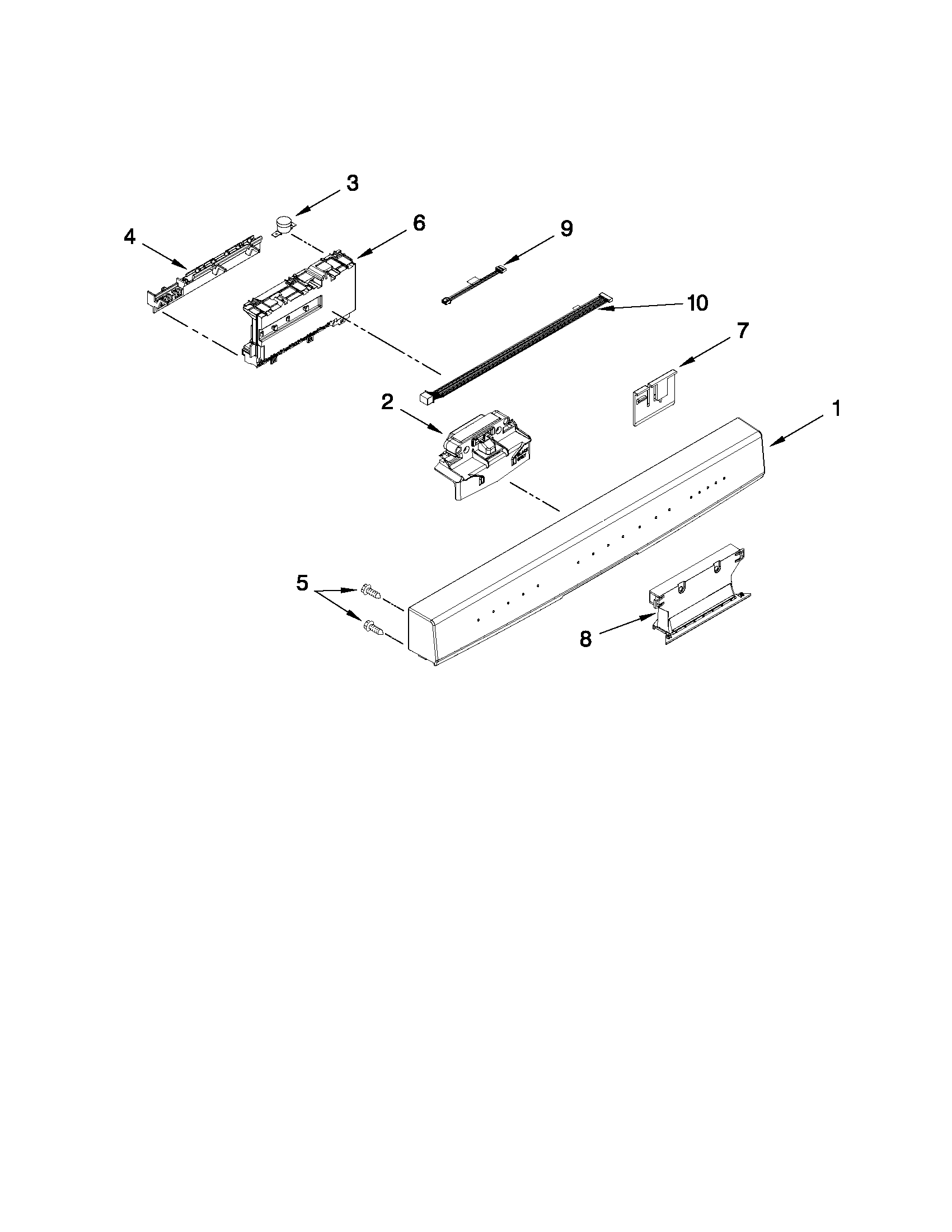 CONTROL PANEL AND LATCH PARTS