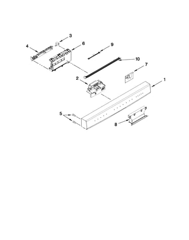 Control panel and latch parts