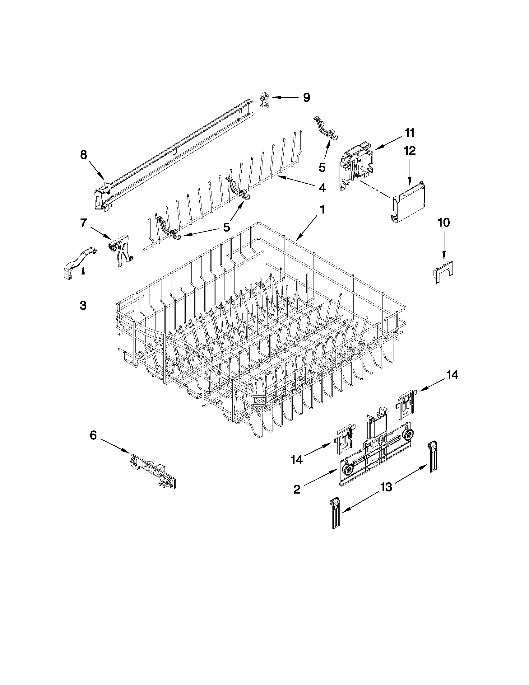 UPPER RACK AND TRACK PARTS