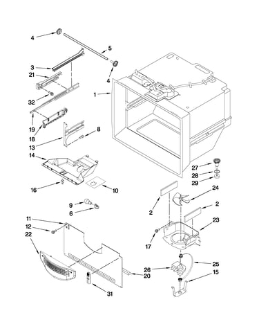 Freezer liner parts