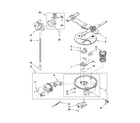 Kenmore Elite 66513966K010 pump, washarm and motor parts diagram