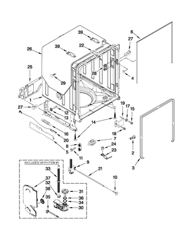 Tub and frame parts