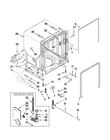 Tub and frame parts