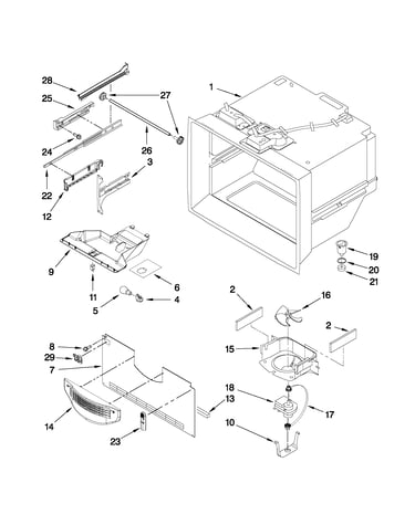Freezer liner parts