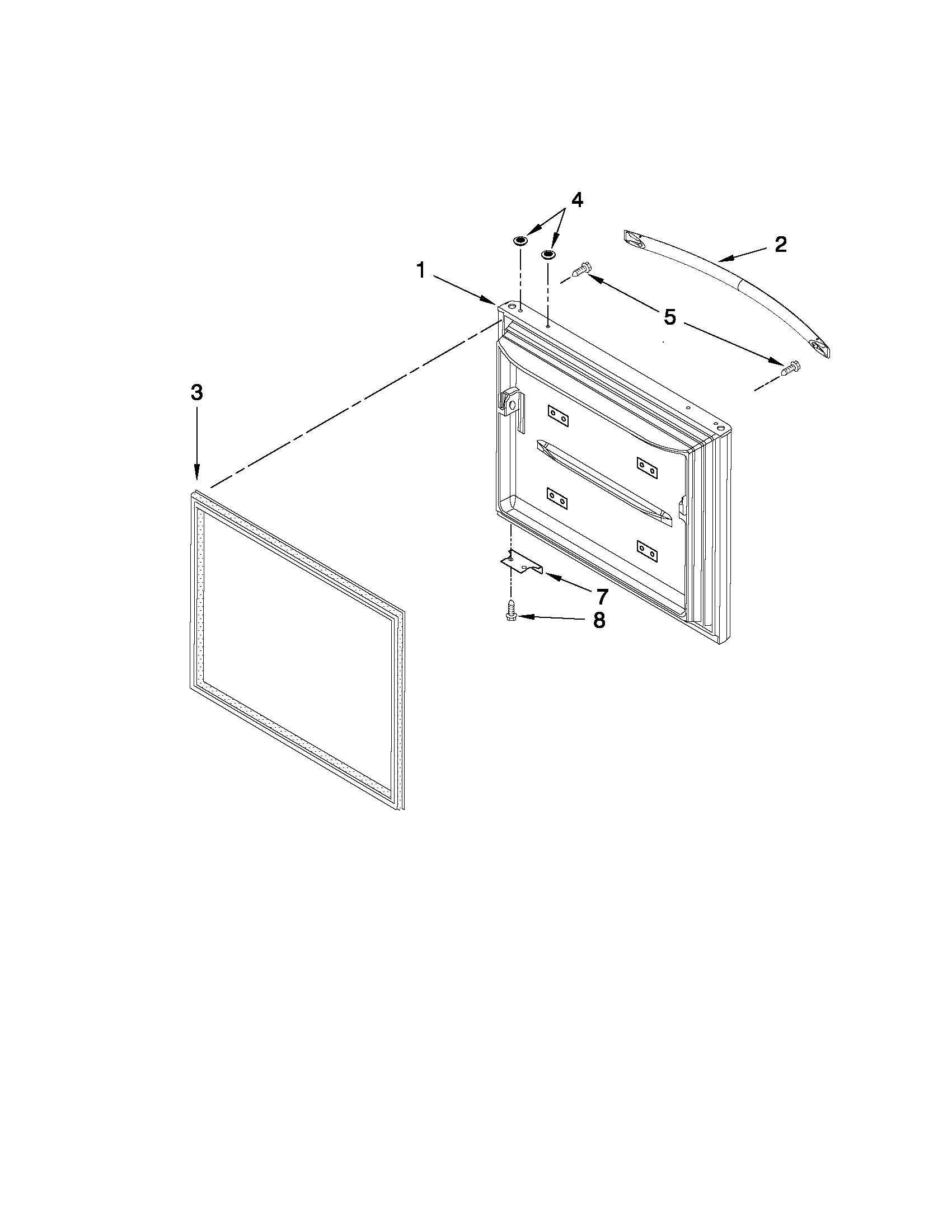 Freezer door parts