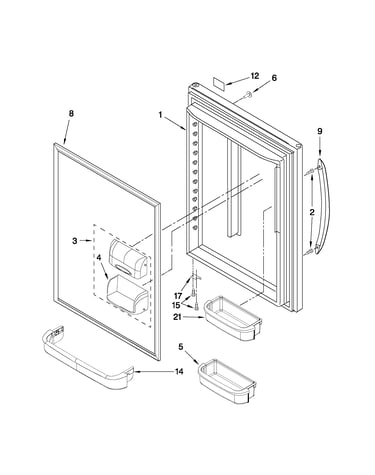 Refrigerator door parts