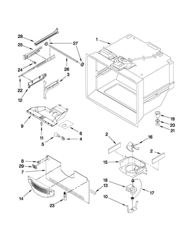 Freezer liner parts