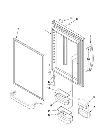 Refrigerator door parts