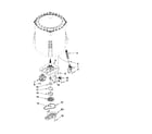 Kenmore 11028002012 gearcase, motor and pump parts diagram