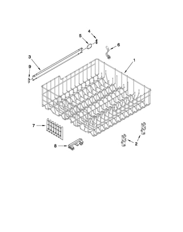 Upper rack and track parts