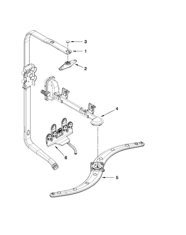 Upper wash and rinse parts