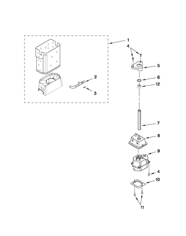Motor and ice container parts