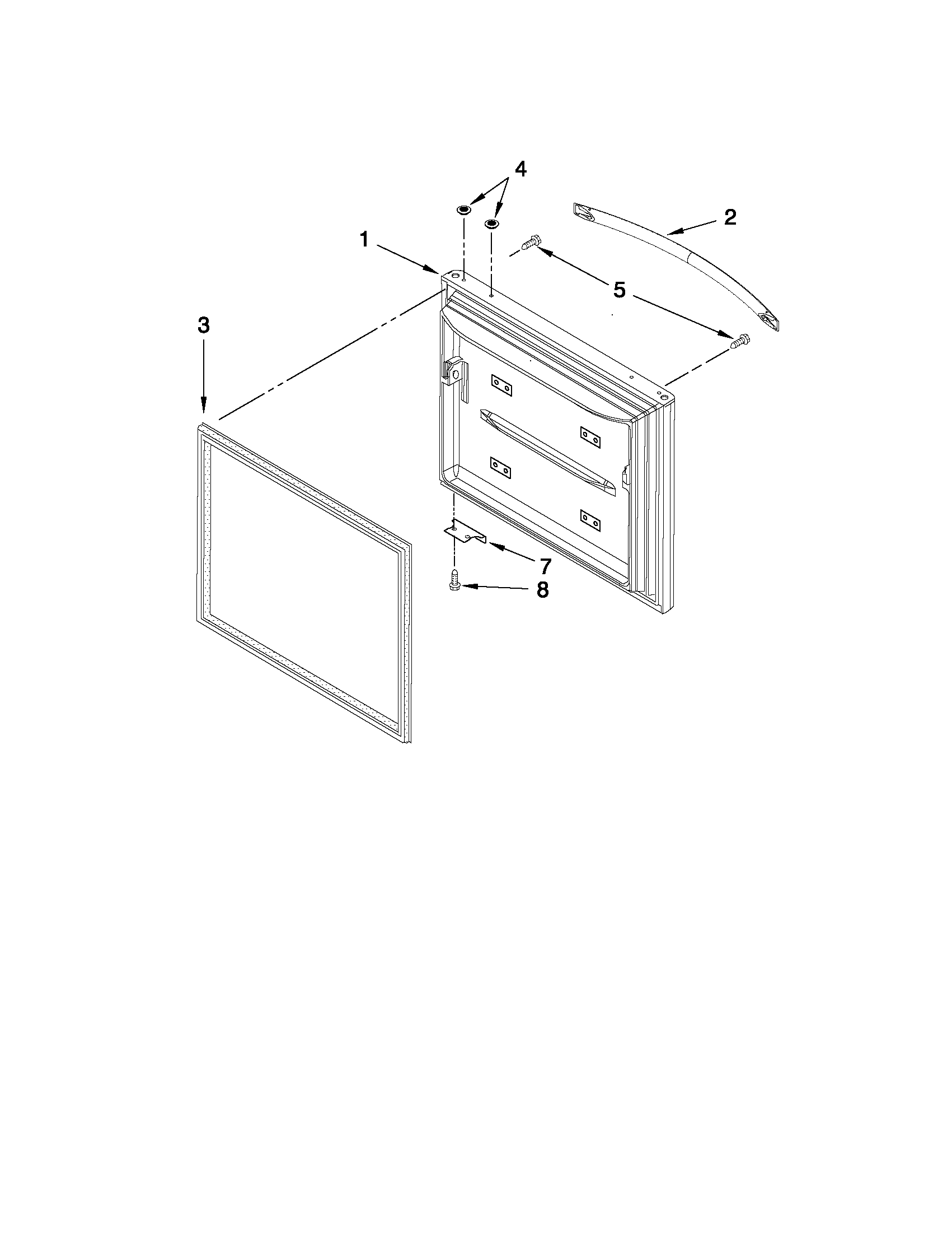 Freezer door parts