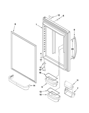 Refrigerator door parts