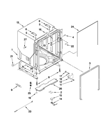 Tub and frame parts