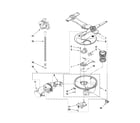 Kenmore Elite 66513929K011 pump, washarm and motor parts diagram