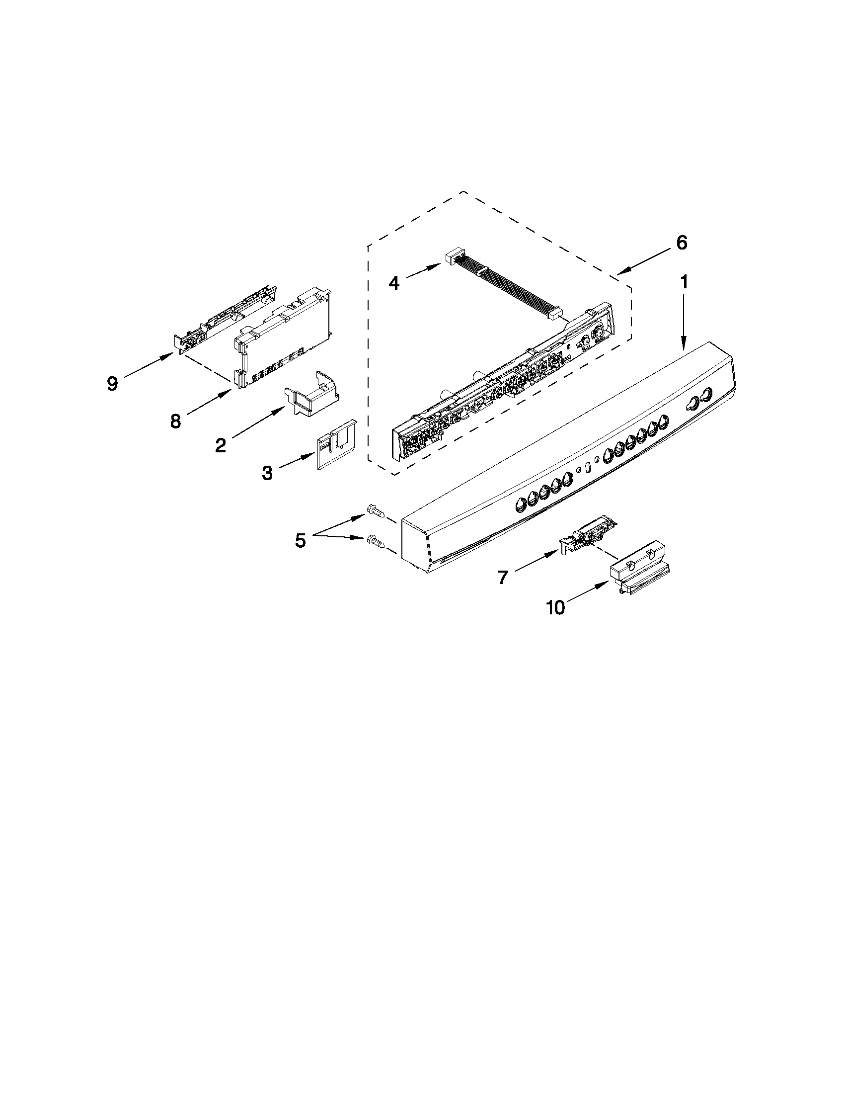 CONTROL PANEL AND LATCH PARTS