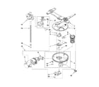 Kenmore Elite 66513969K011 pump, washarm and motor parts diagram