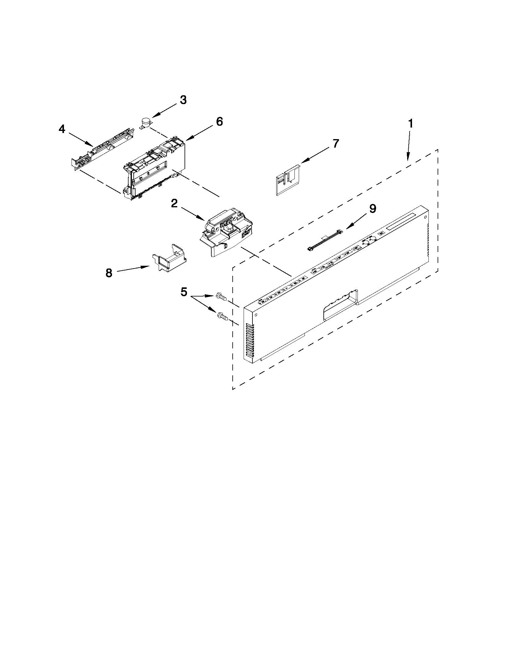 CONTROL PANEL AND LATCH PARTS