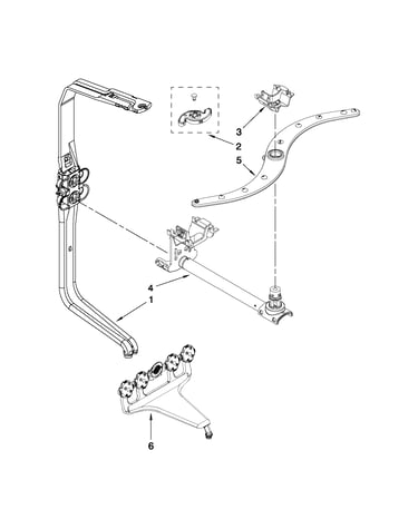 Upper wash and rinse parts