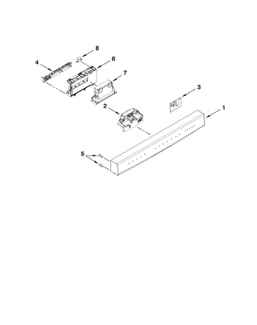 Control panel and latch parts