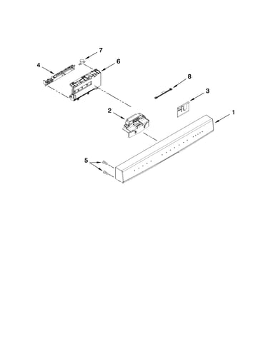 Control panel and latch parts