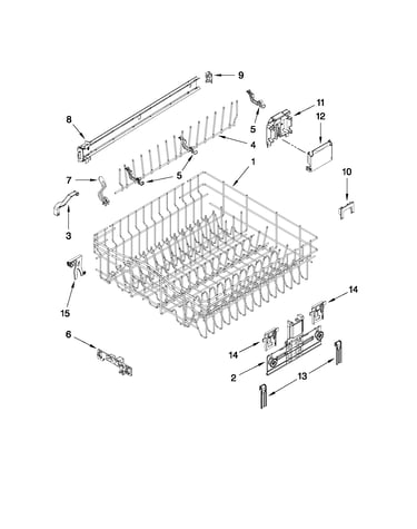 Upper rack and track parts