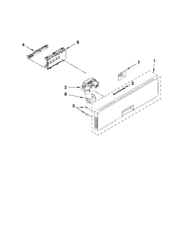 Control panel and latch parts