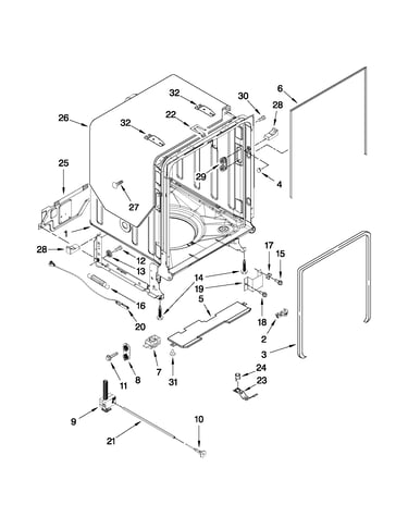 Tub and frame parts