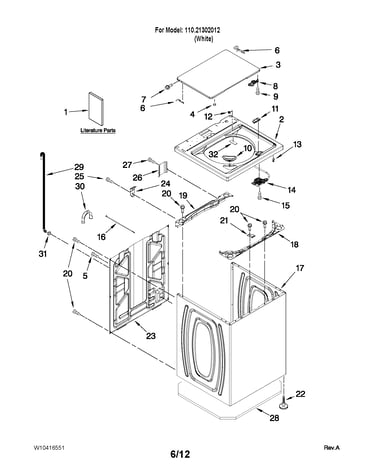 Top and cabinet parts