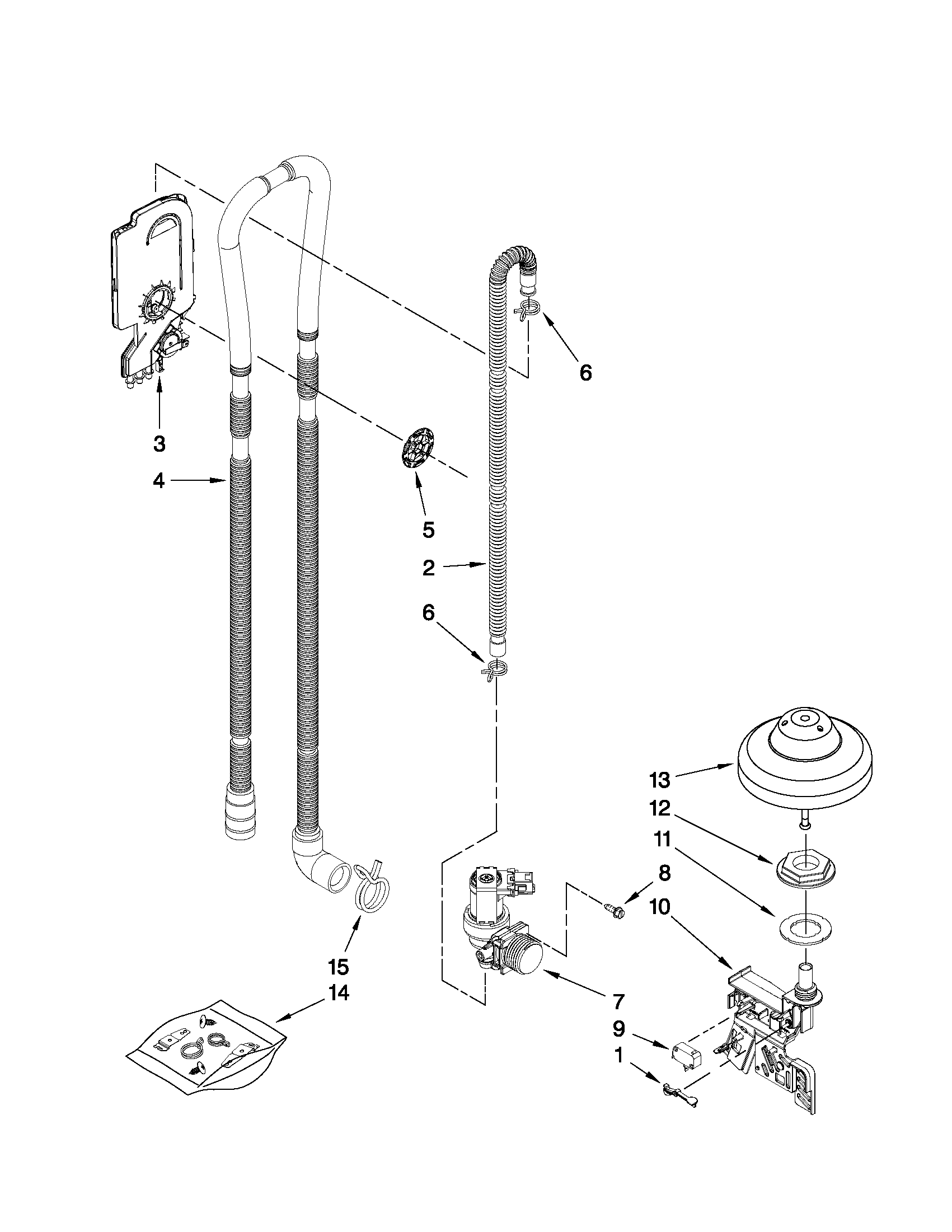 Fill, drain and overfill parts