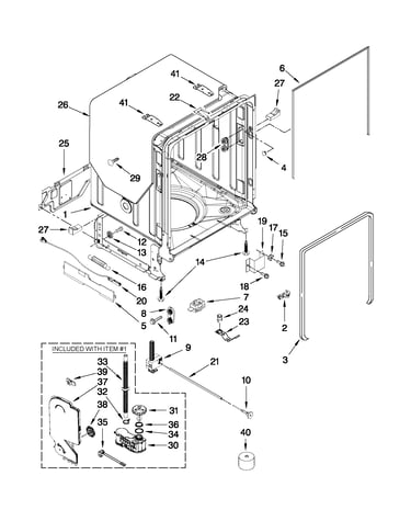 Tub and frame parts