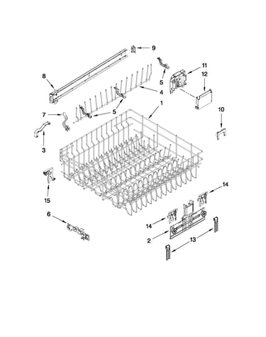 Upper rack and track parts